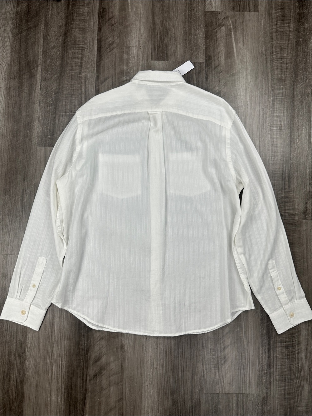 Todd Snyder Jacquard Two Pocket Point Collar White Long Sleeve Button Down - XL - Picture 3 of 8